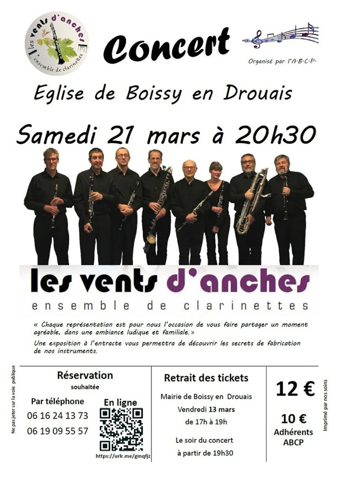 BOISSY-EN-DROUAIS - Concert : Les Vents d'anches