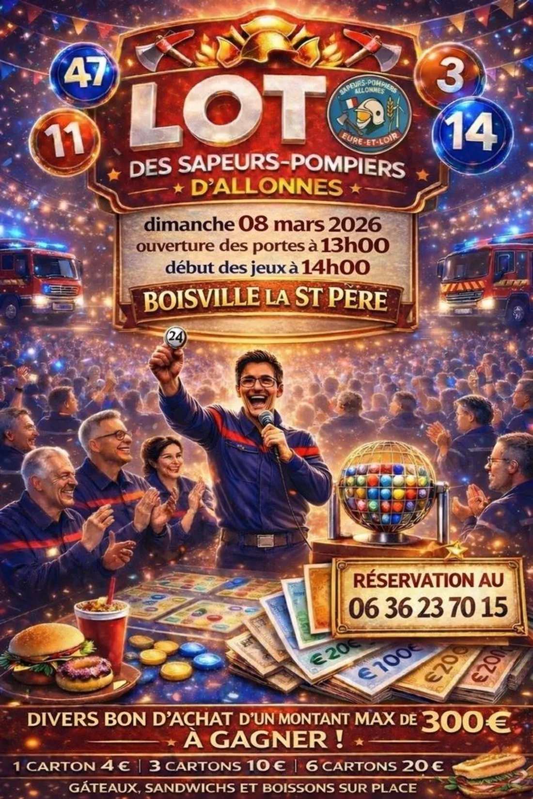 BOISVILLE-LA-SAINT-PÈRE - Loto des sapeurs-pompiers d'Allonnes