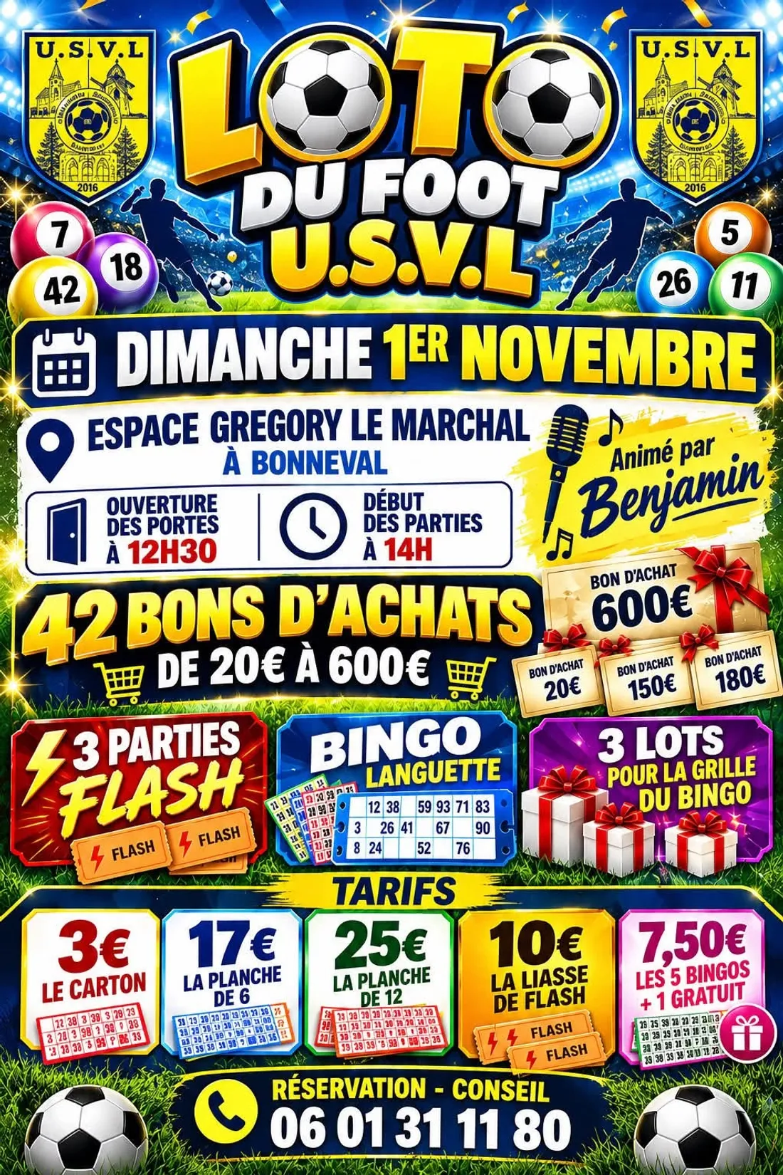 BONNEVAL - Loto de l'US Vallée du Loir
