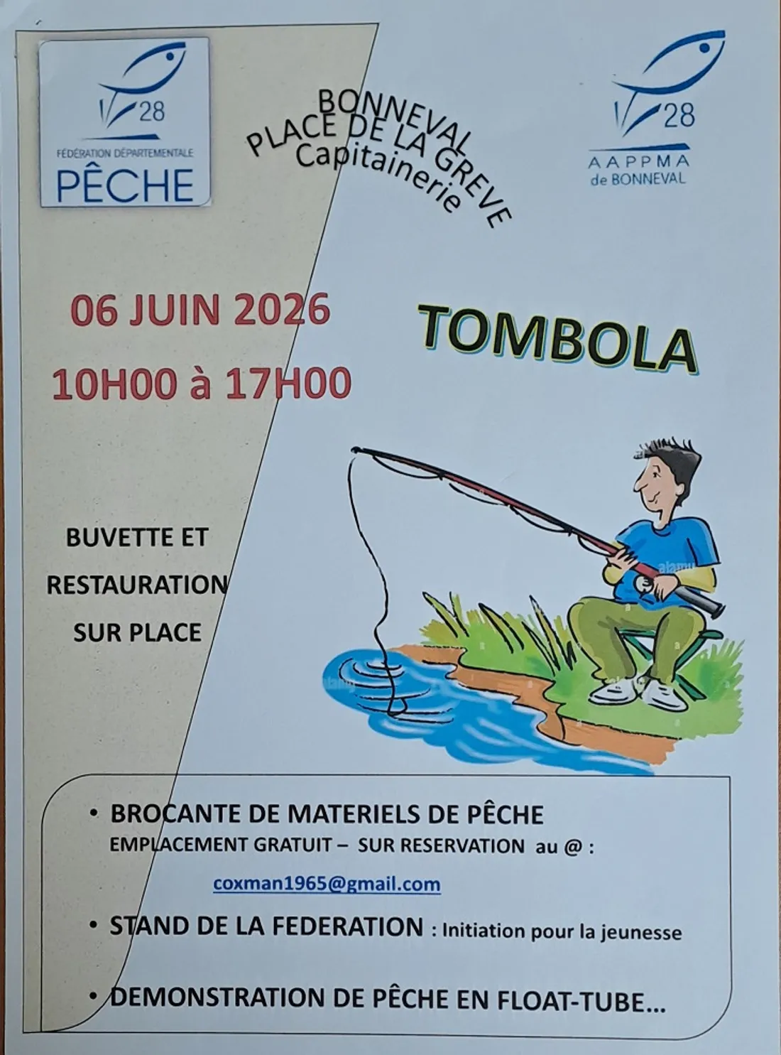 BONNEVAL - Brocante de matériel de pêche
