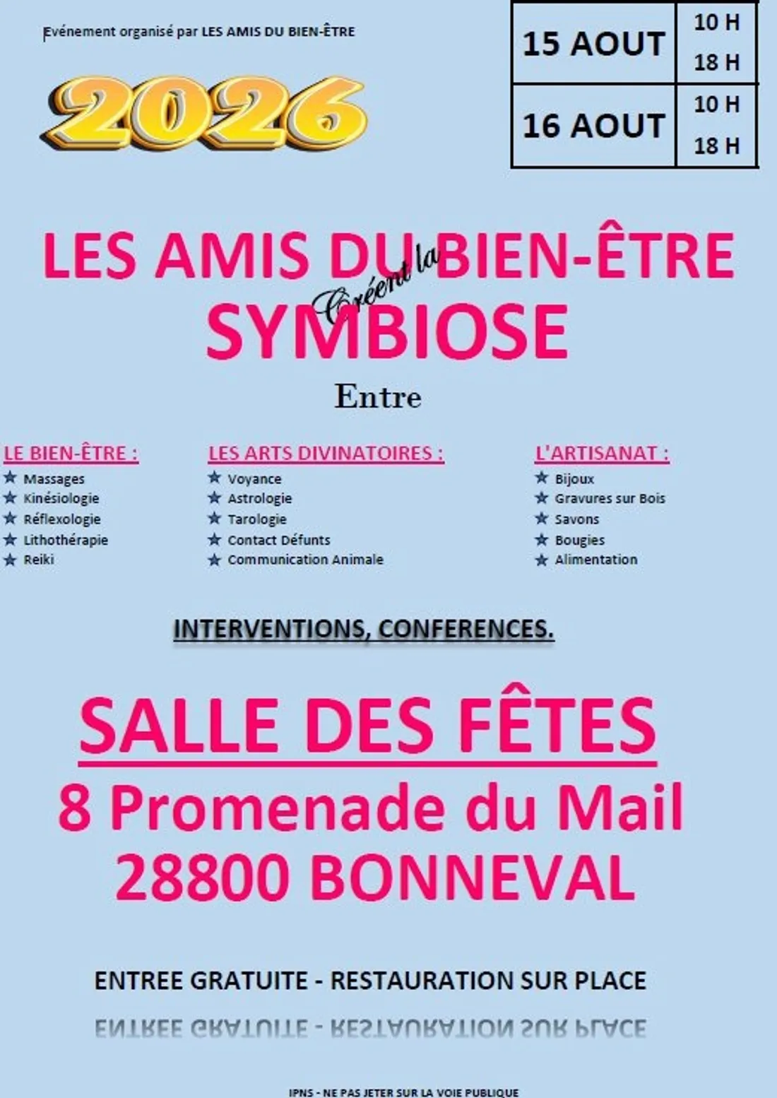 BONNEVAL - Les amis du bien-être