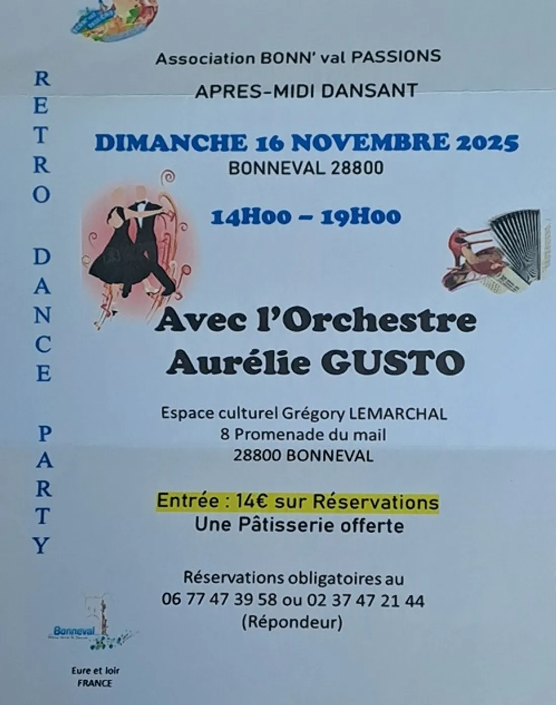 BONNEVAL - Après-midi dansant avec Aurélie Gusto