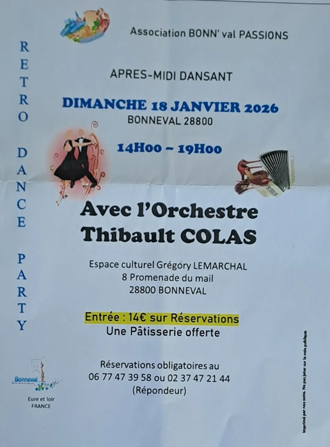 BONNEVAL – Après-midi dansant avec Thibault Colas