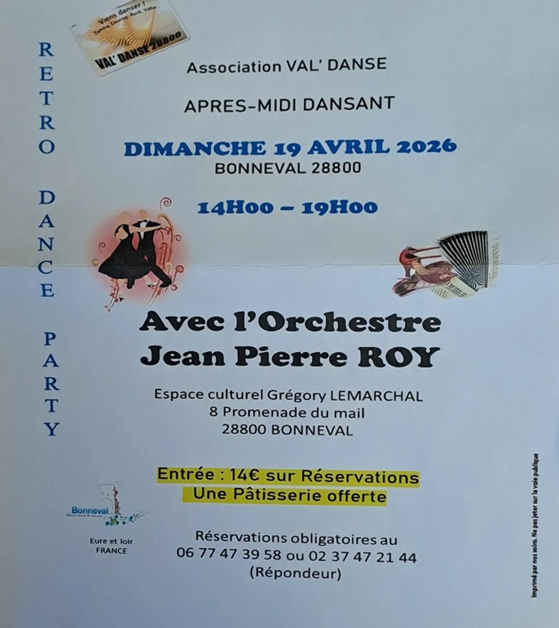 BONNEVAL - Après-midi dansant avec Jean-Pierre Roy