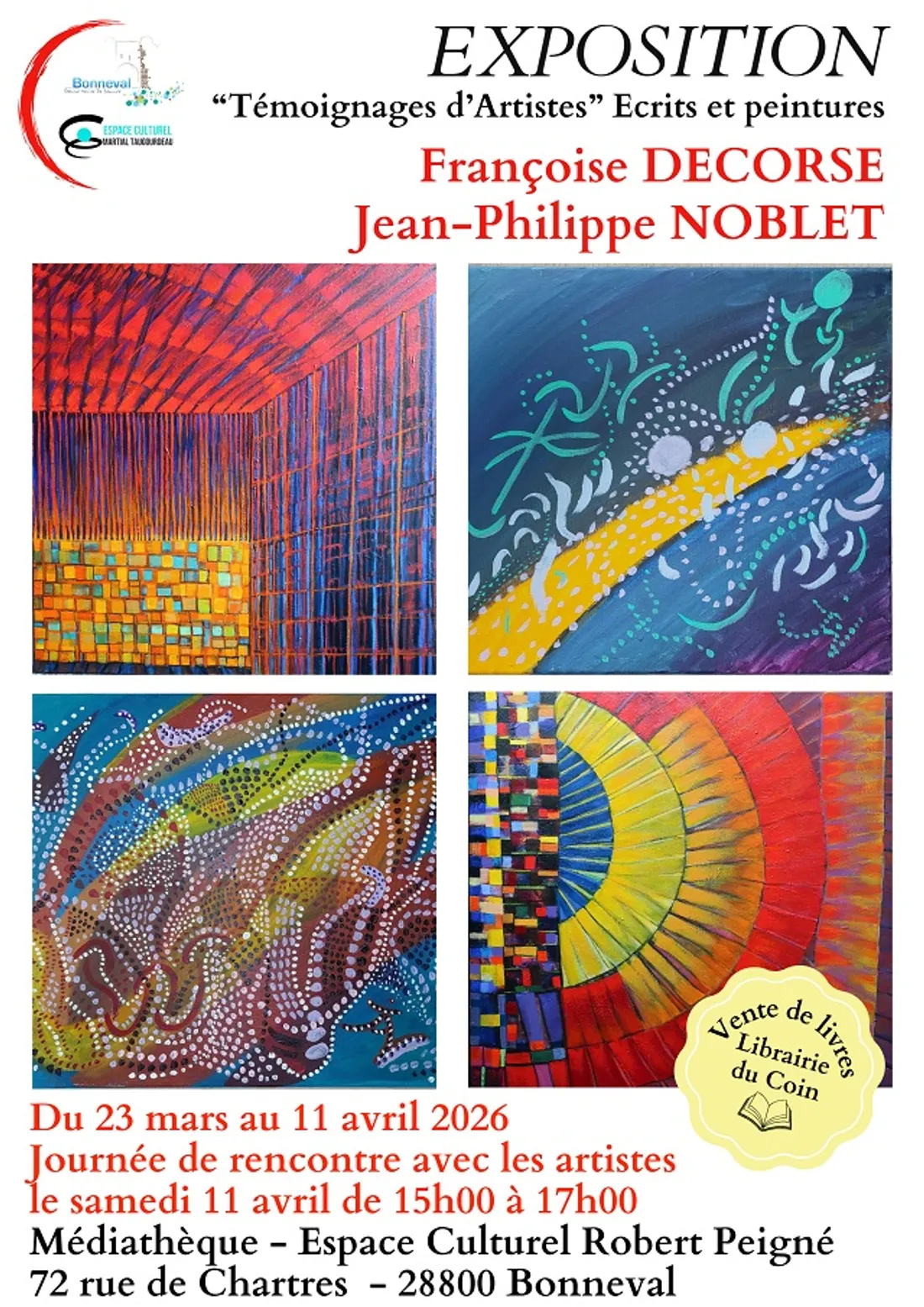 BONNEVAL - Exposition : Témoignages d'artistes, écrits et peintures