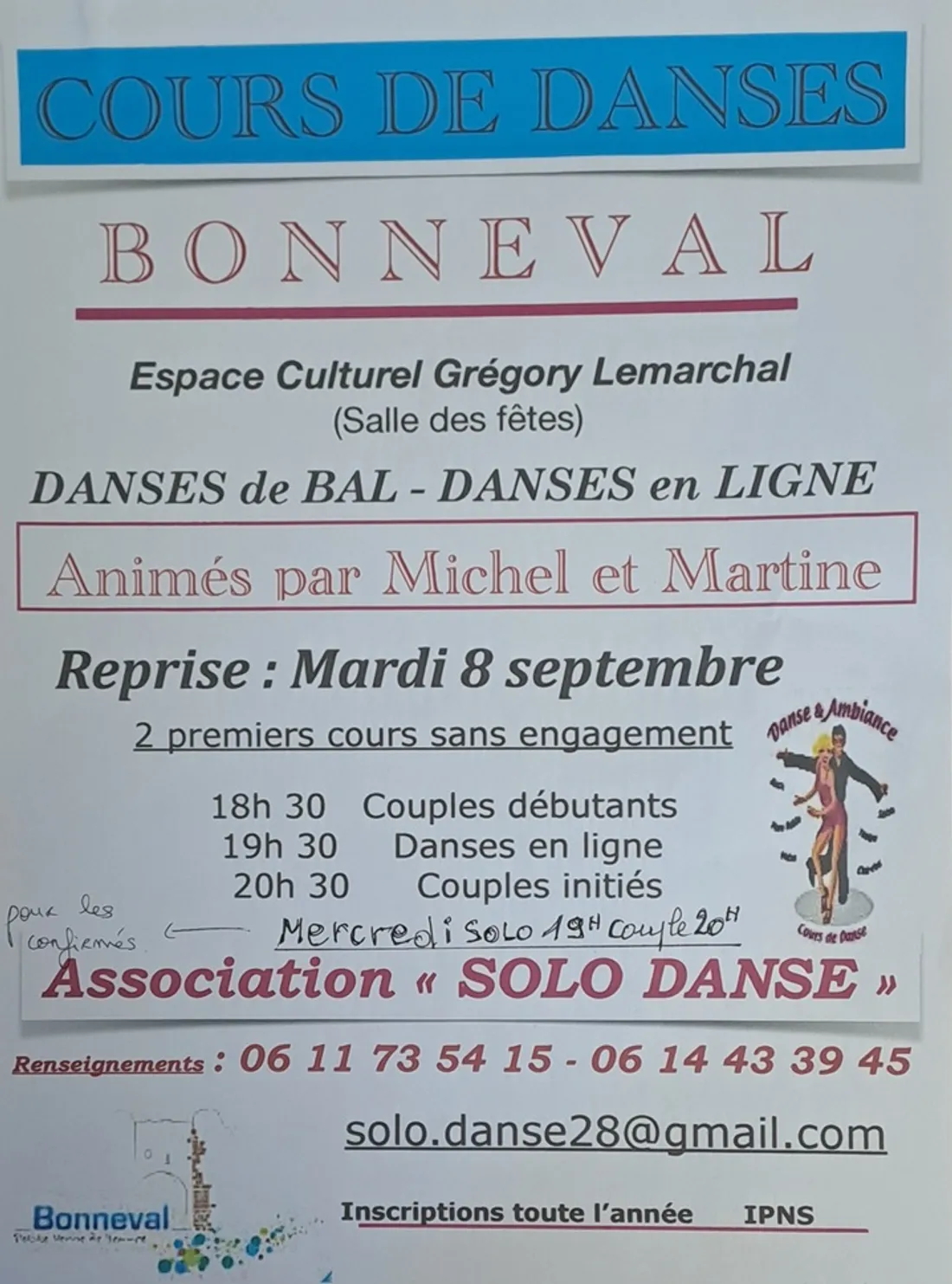 BONNEVAL - Cours de danses
