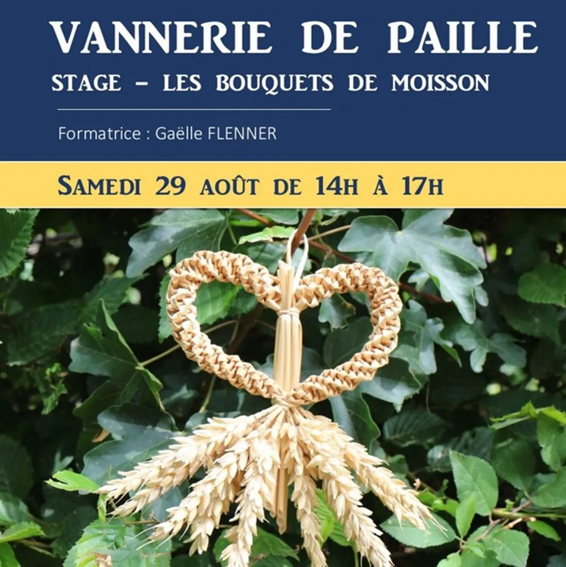 BOURSAY (41) - Stage, vannerie de paille, Bouquets de moisson