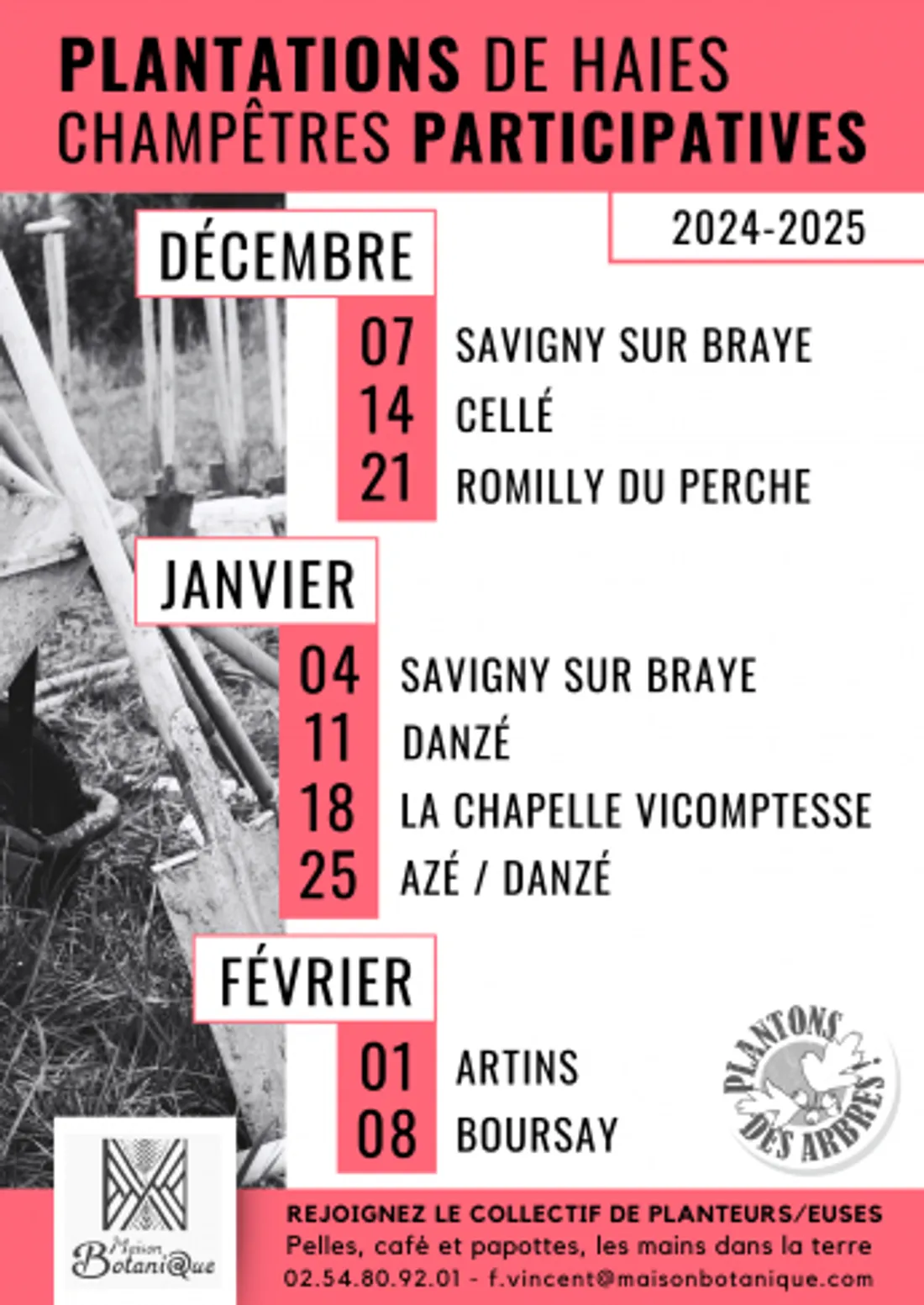 SAVIGNY-SUR-BRAYE (41) - Haie : Chantier de plantation bénévole