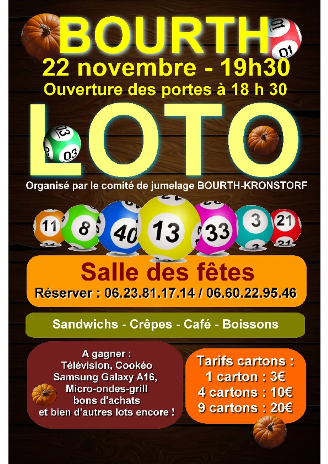 BOURTH (27) - Loto du comité de jumelage