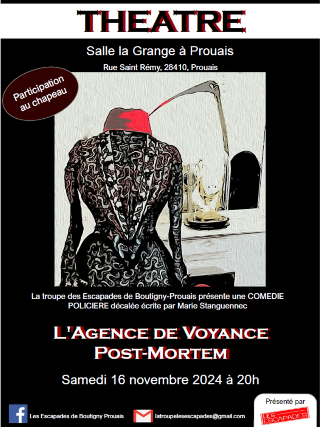 BOUTIGNY-PROUAIS - Théâtre : L'agence de voyage post-mortem