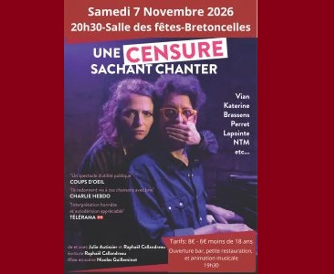BRETONCELLES (61) - Spectacle : Une censure sachant chanter
