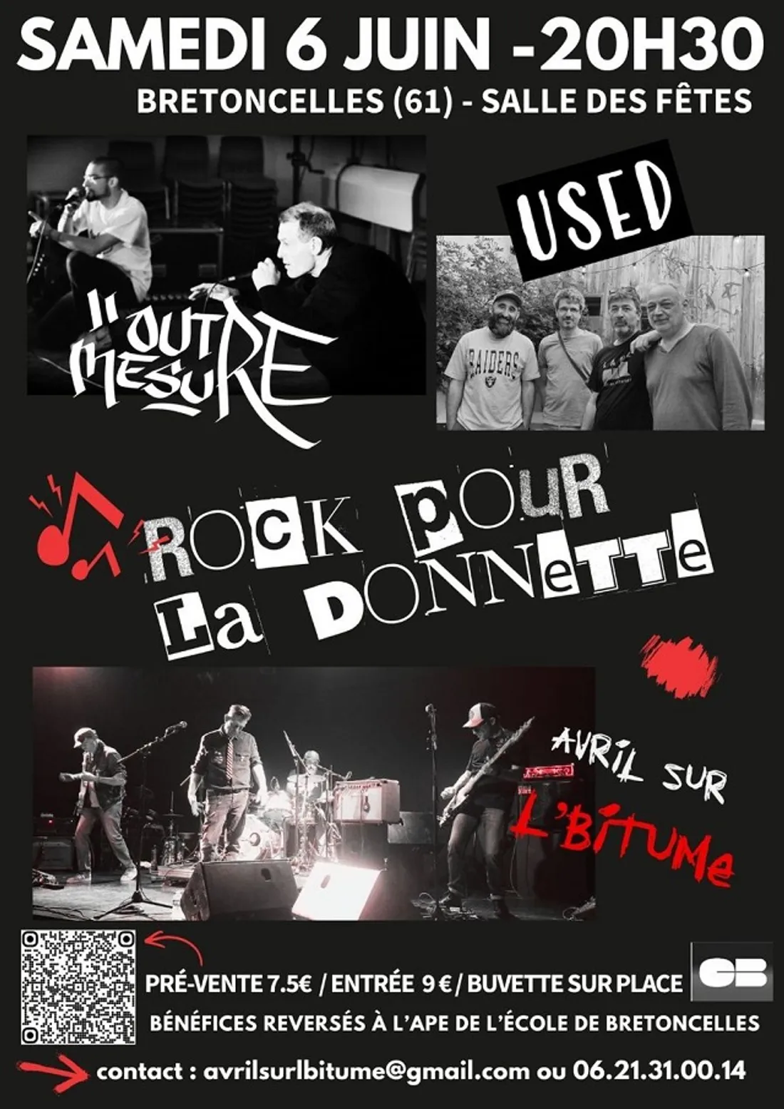 BRETONCELLES (61) - Concert : Rock pour la Donnette