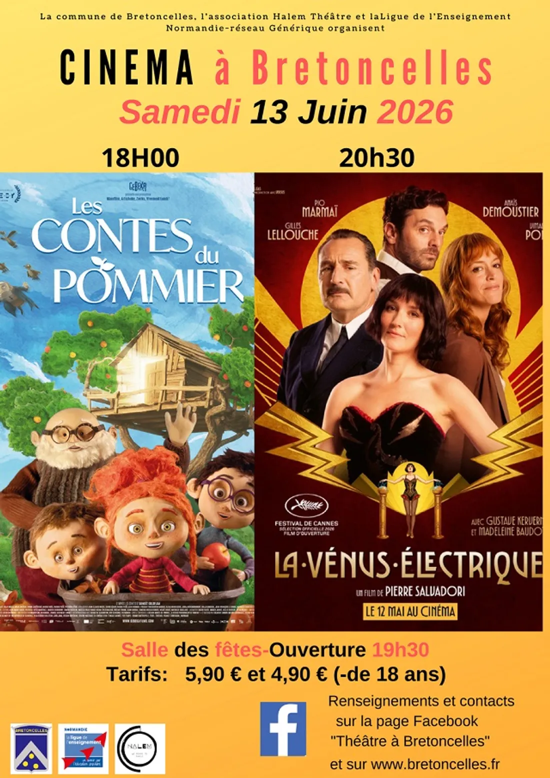 BRETONCELLES (61) - Cinéma : Les contes du pommier / La venus électrique