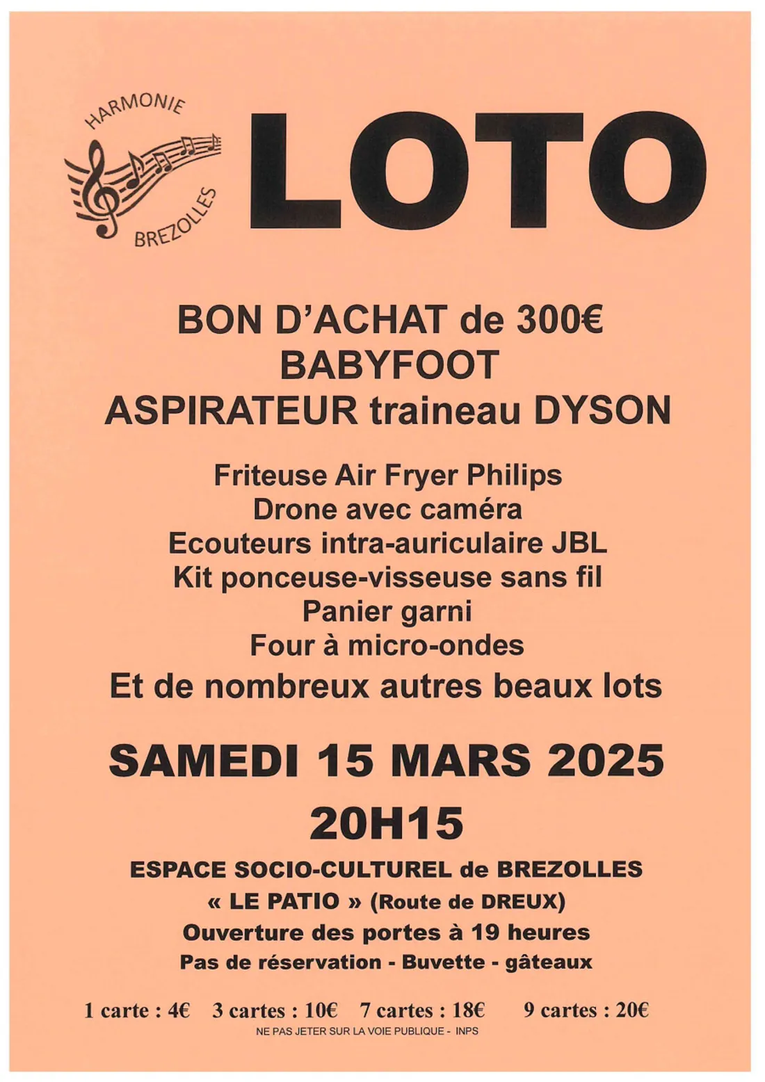 BREZOLLES - Loto de l'Harmonie
