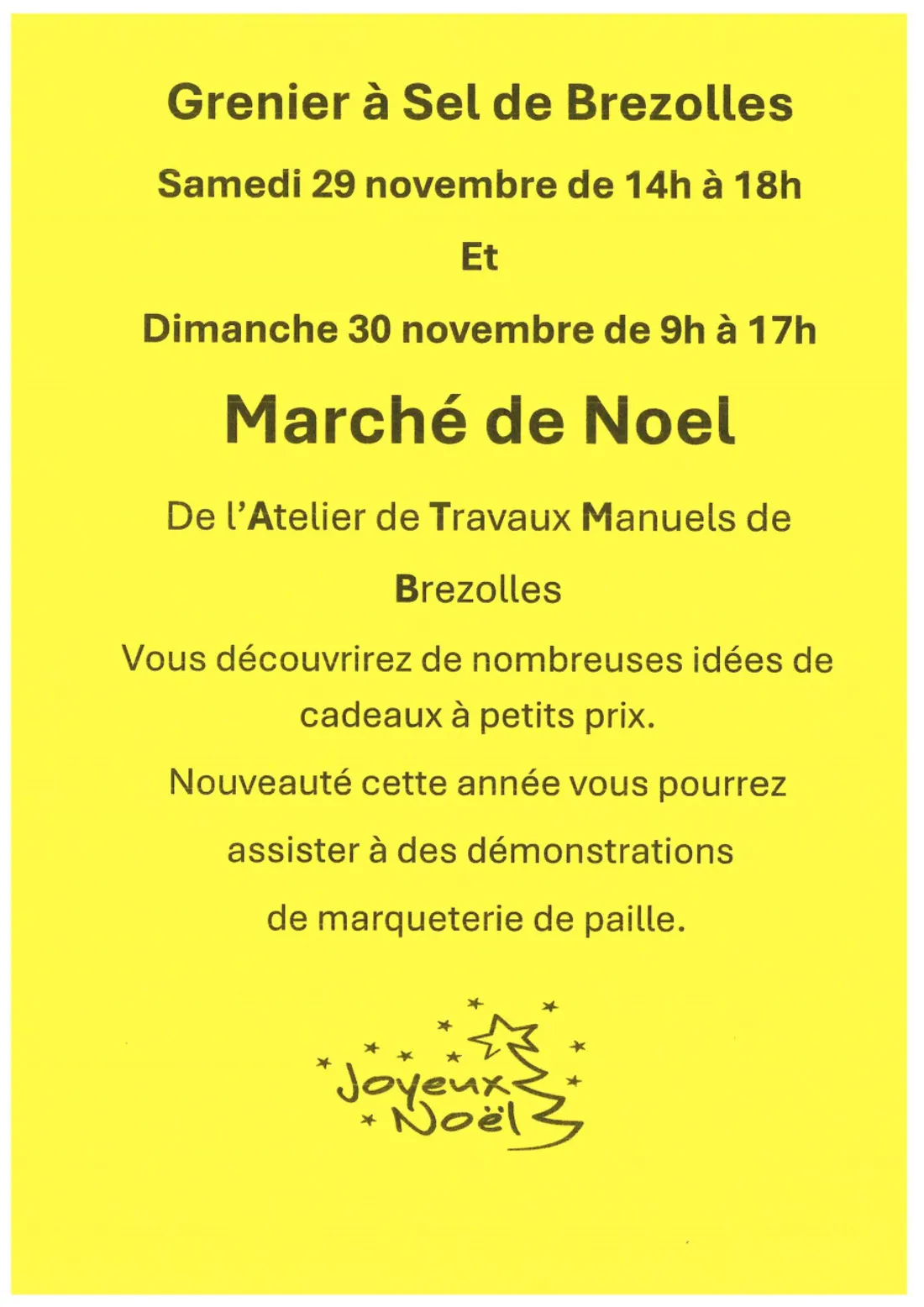 BREZOLLES - Marché de Noël de l'ATMB