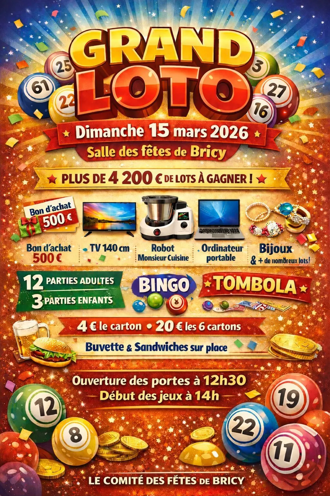 BRICY (45) - Loto du comité des fêtes