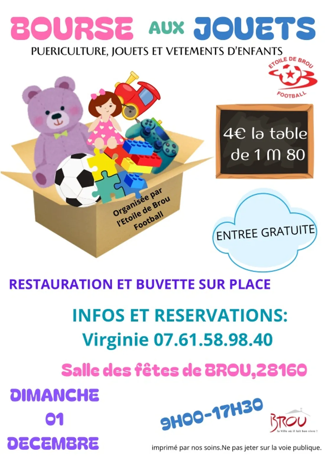 BROU – Bourse aux jouets de l’Étoile de Brou Football