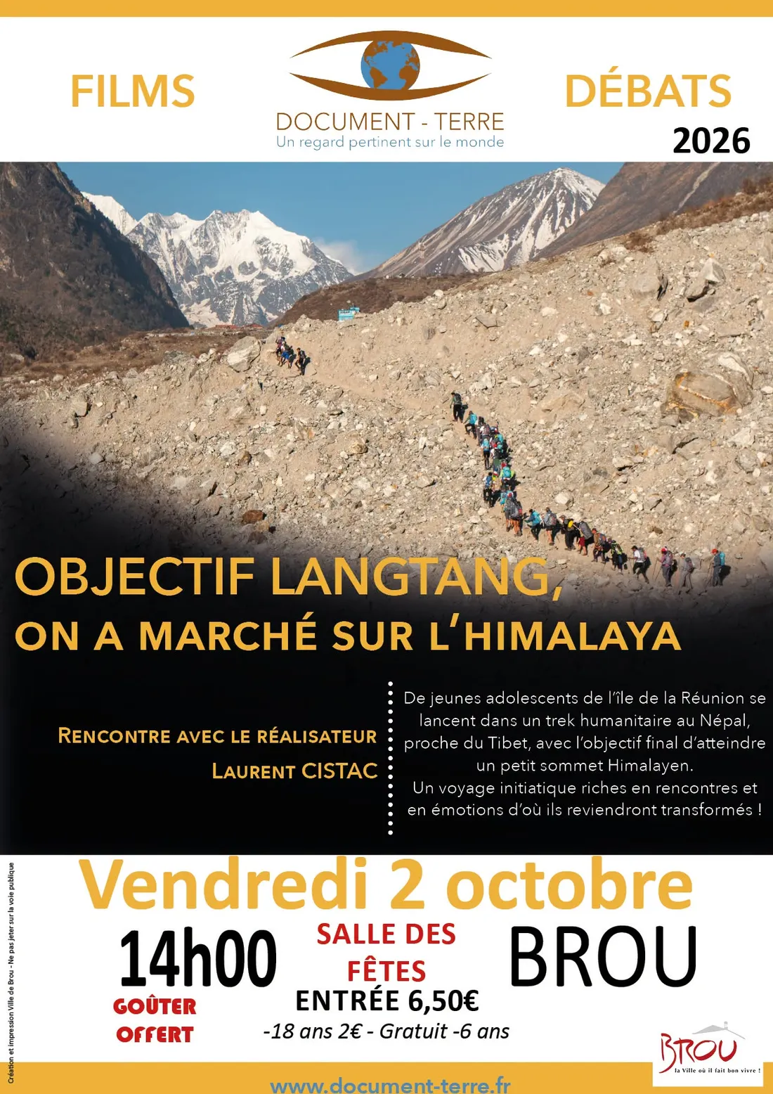 BROU - Film débat : Objectif Langtang, on a marché sur l'Himalaya