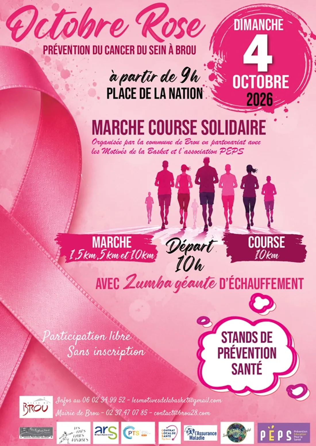 BROU - Octobre rose : marche course solidaire