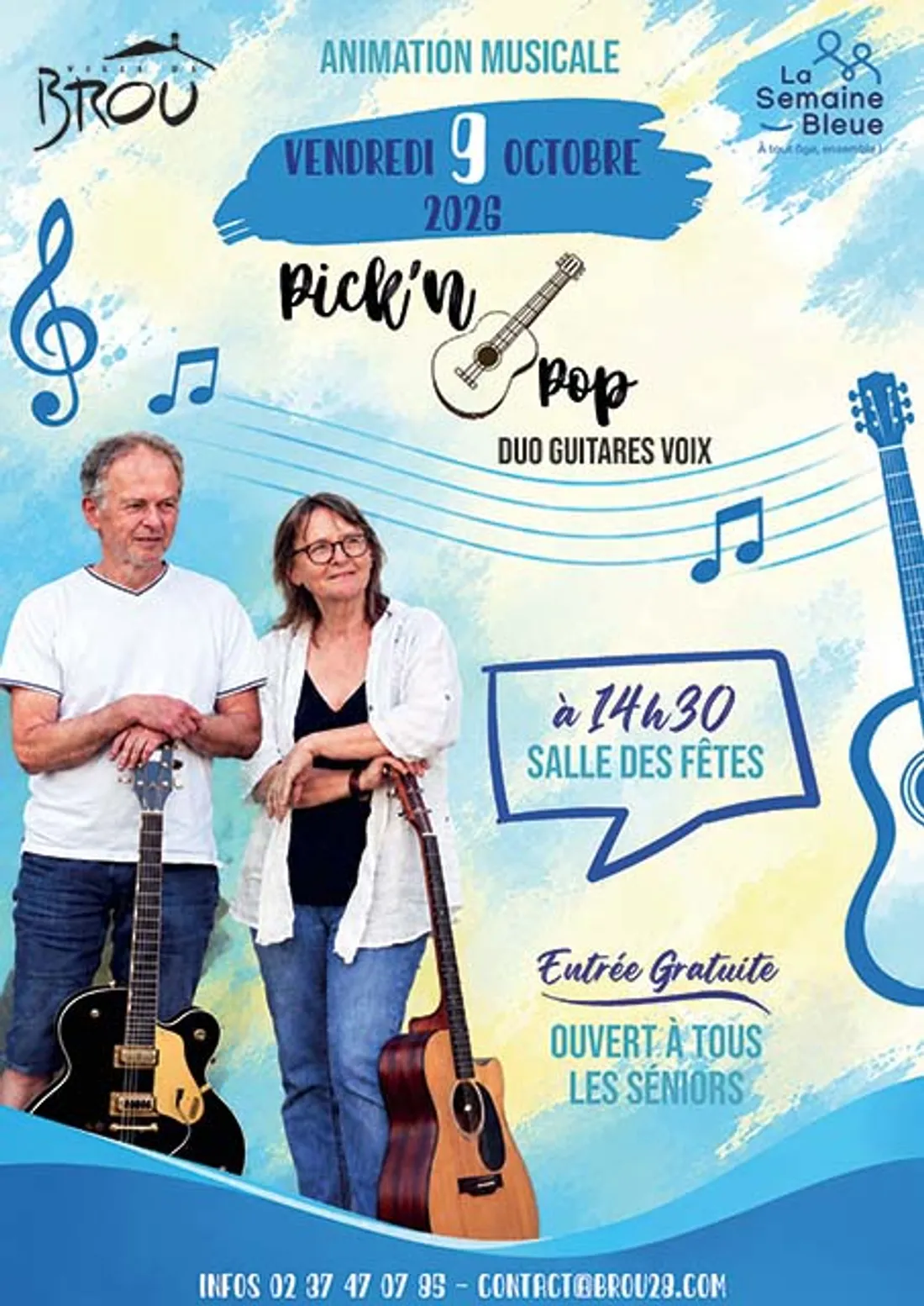 BROU - Semaine Bleue : Pick'n pop, duo guitares voix