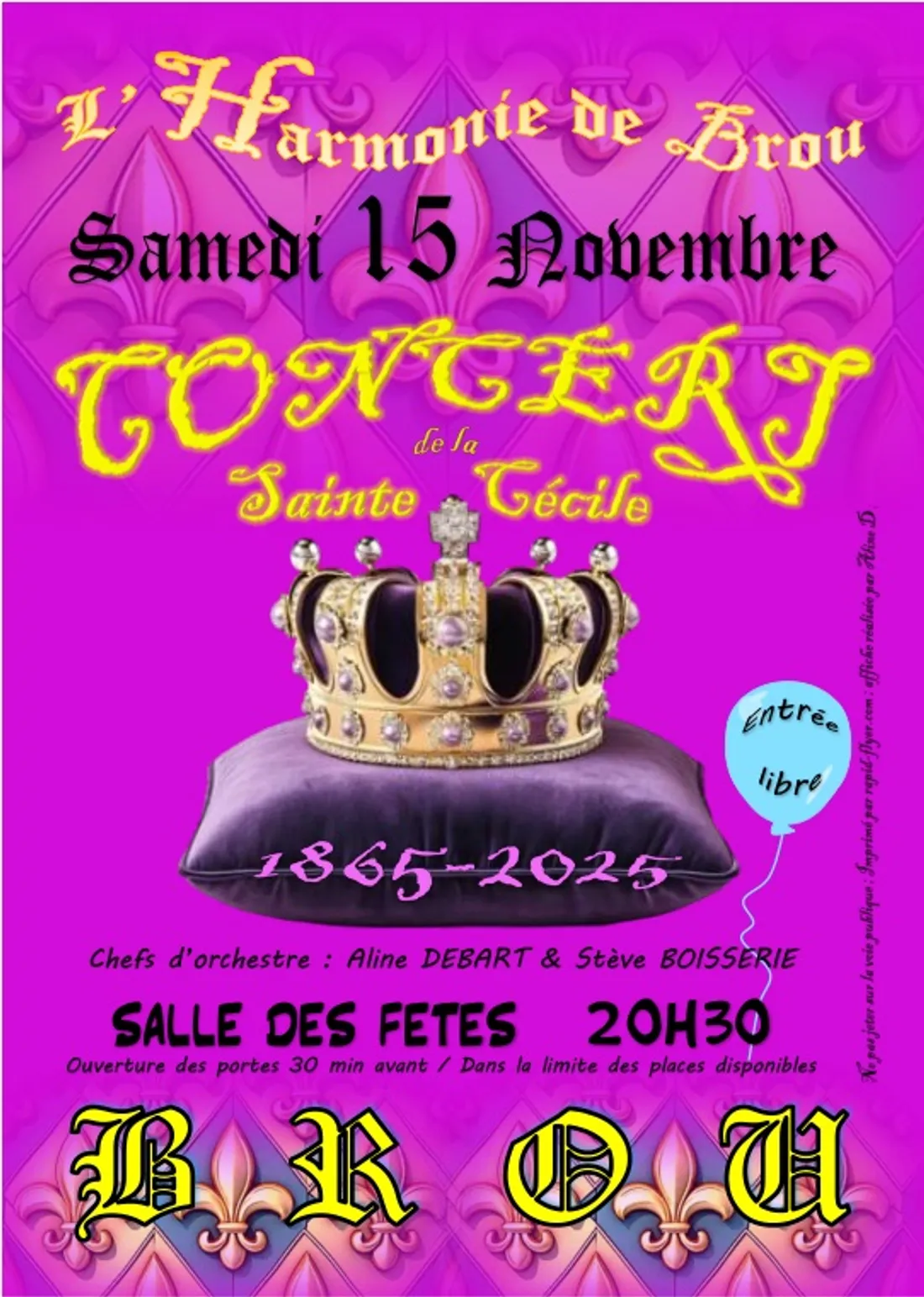 BROU - Concert de Sainte-Cécile de l'Harmonie de Brou