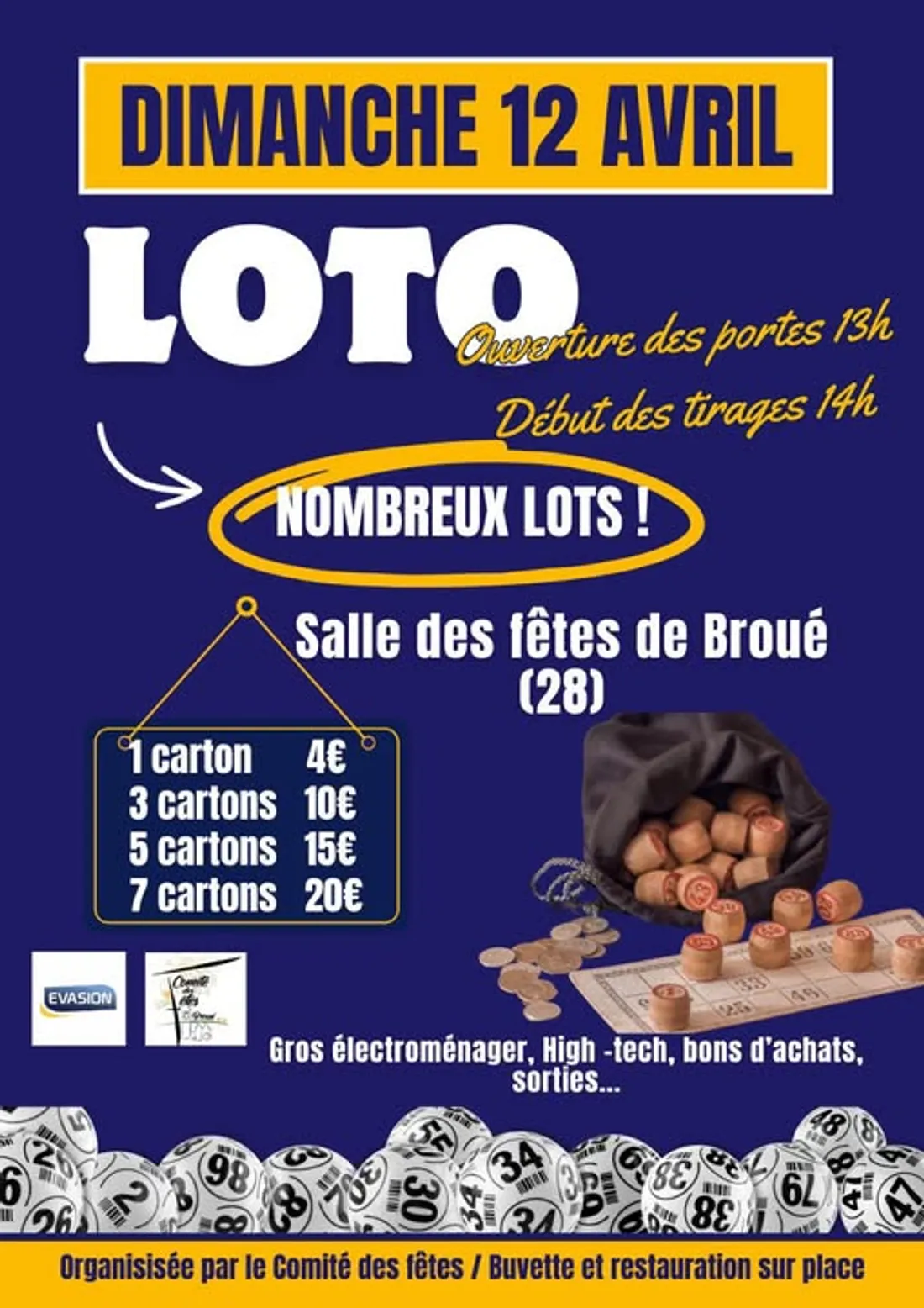 BROUÉ - Loto du comité des fêtes