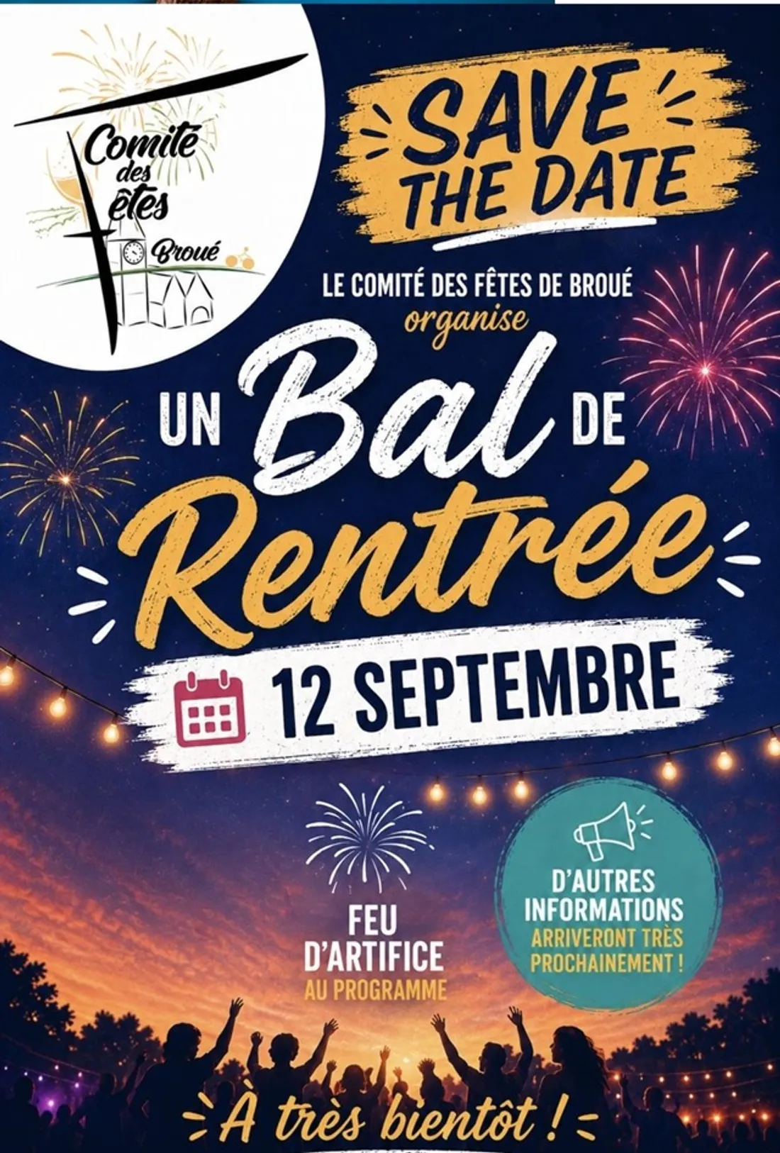 BROUÉ - Bal de rentrée et Feu d'artifice.