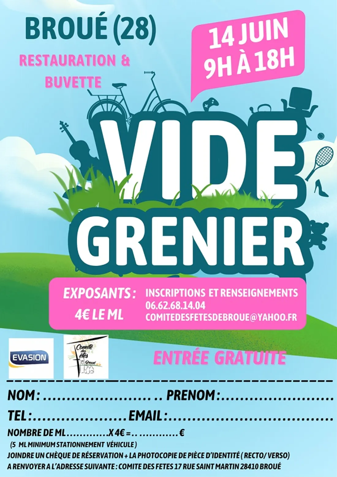 BROUÉ - Vide-greniers du comité des fêtes