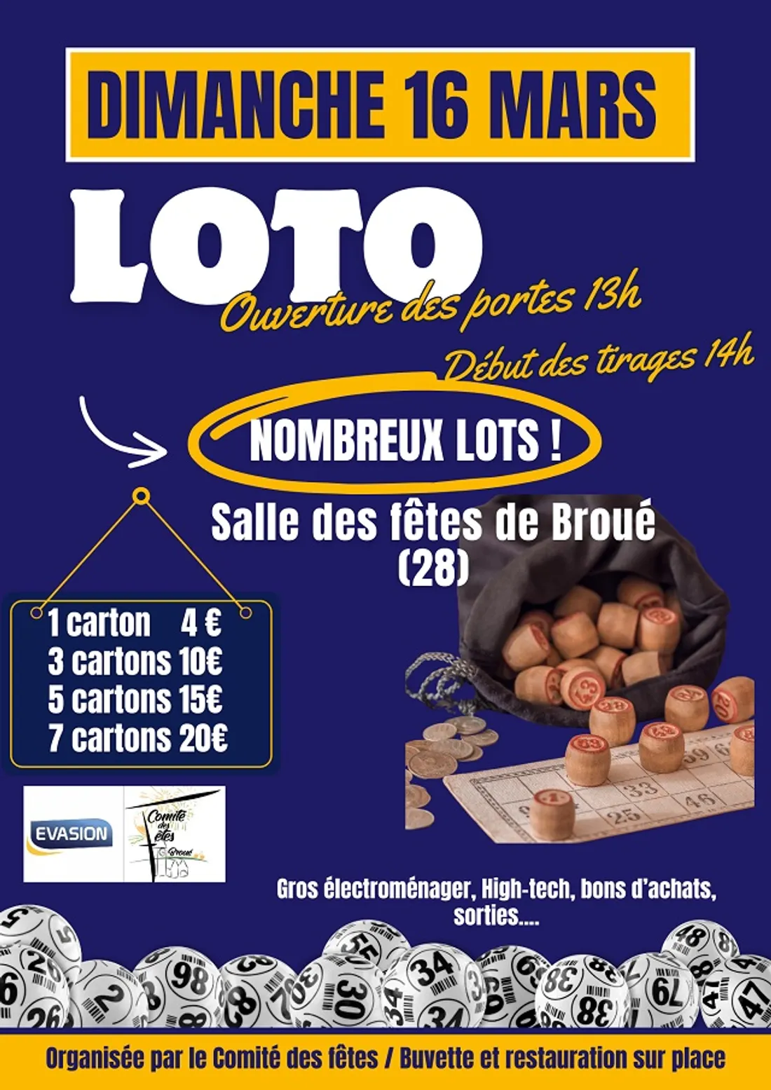 BROUÉ - Loto du comité des fêtes