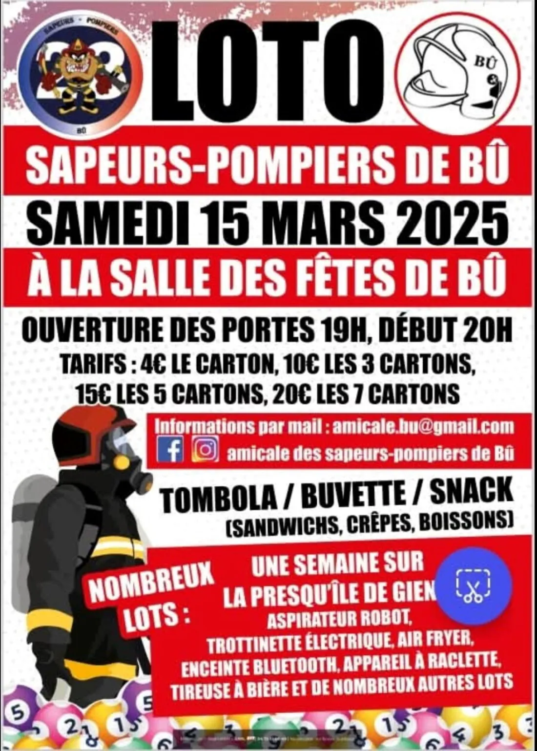 BÛ - Loto des sapeurs-pompiers