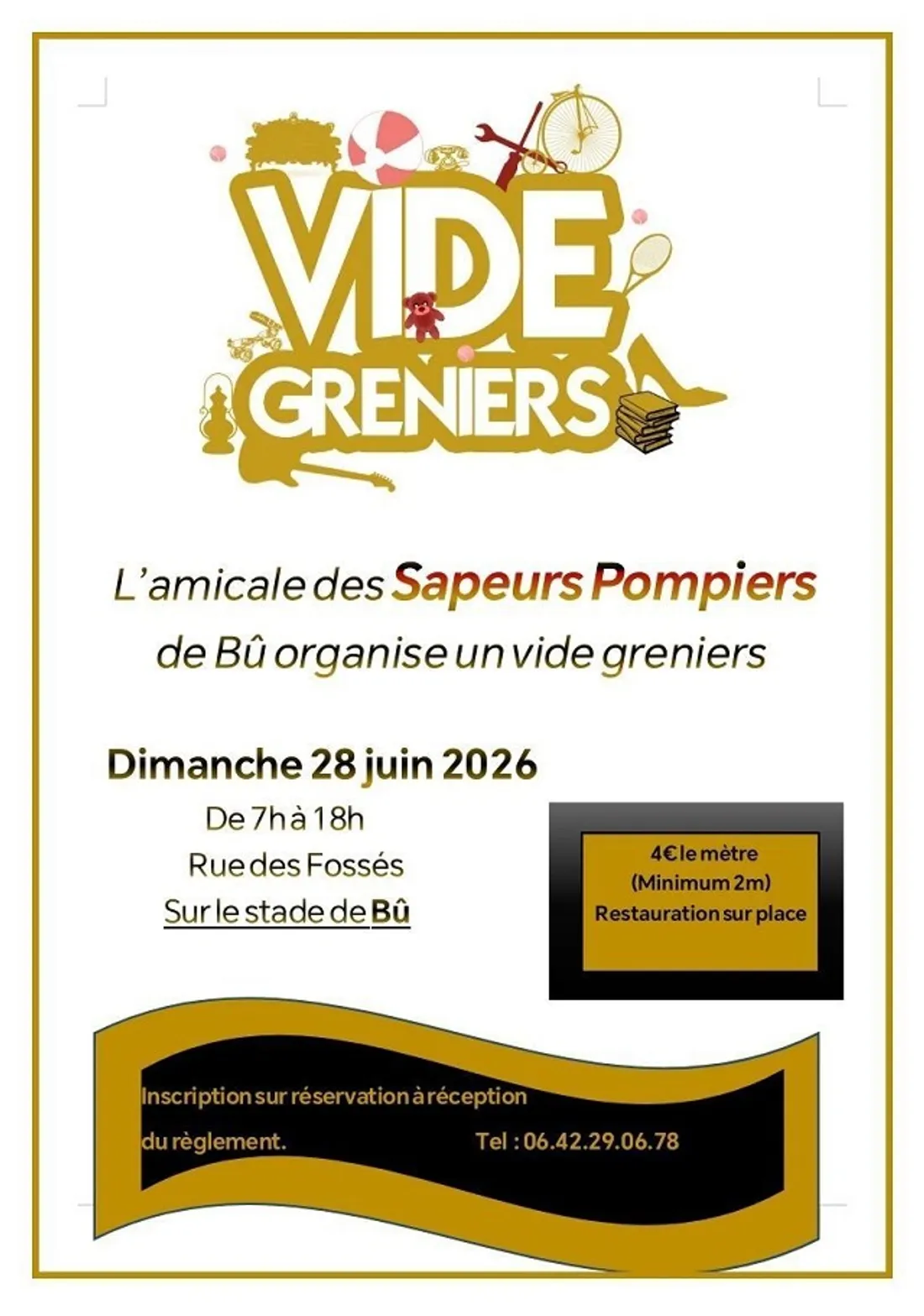 BÛ - Vide-greniers de l'amicale des sapeurs-pompiers