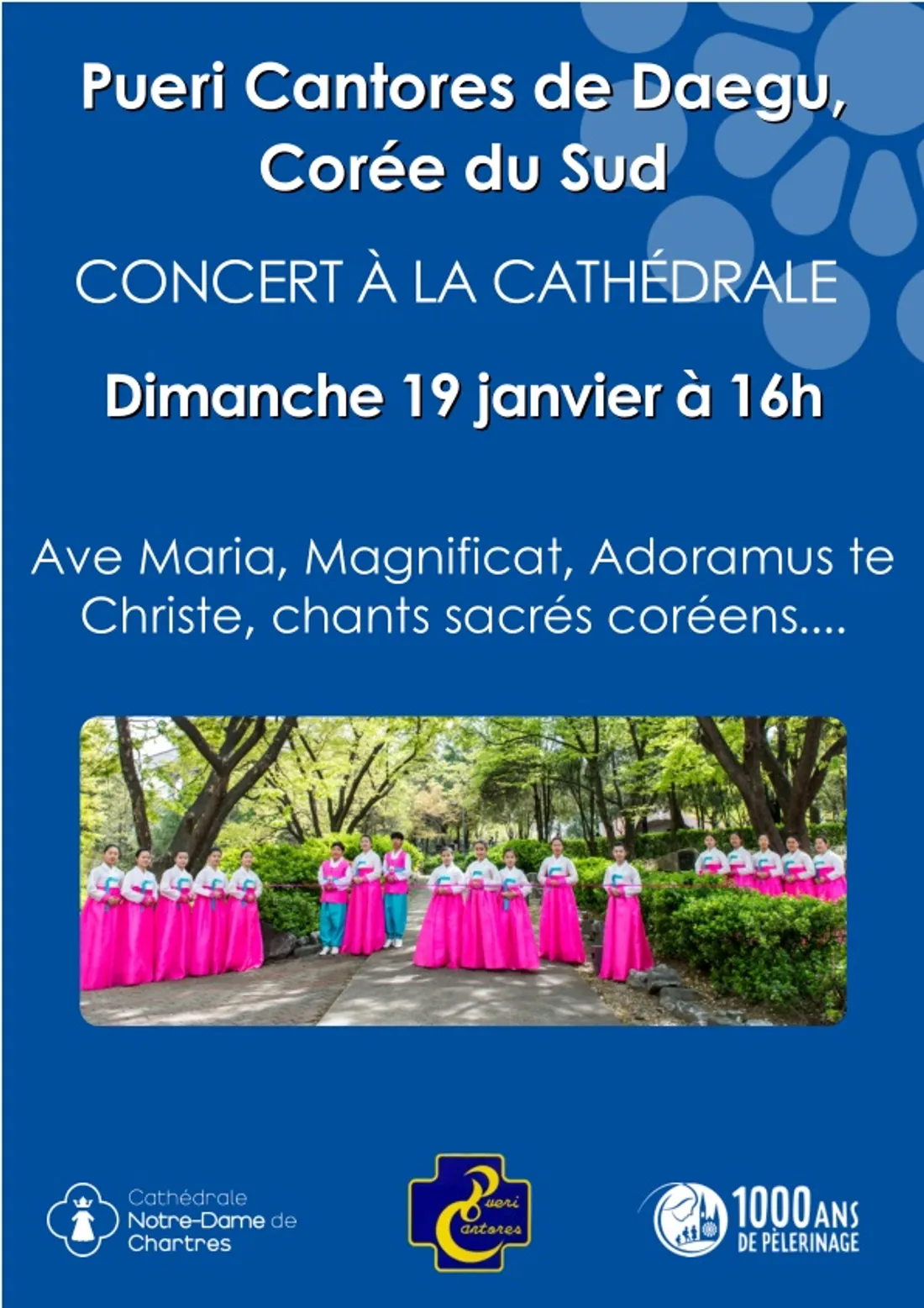 CHARTRES - Concert à la cathédrale : Pueri Cantores de Daegu