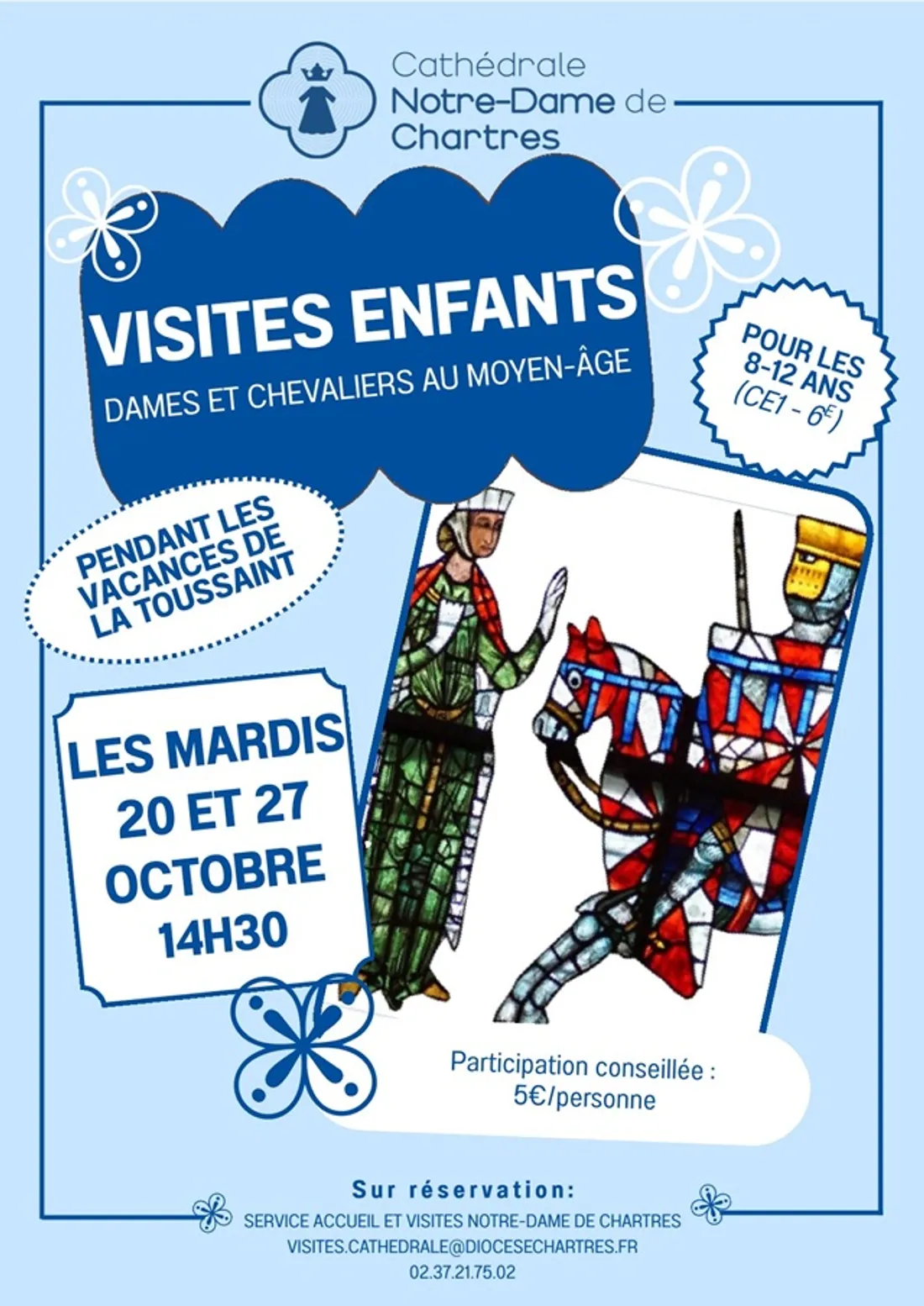 CHARTRES - Cathédrale : Visites enfants « Dames et chevalier au Moyen-Âge »