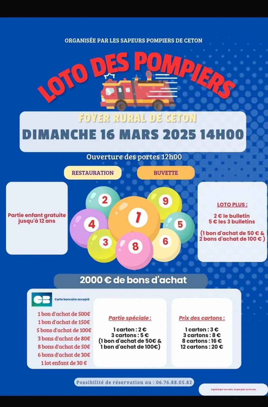 CETON (61) - Loto des pompiers