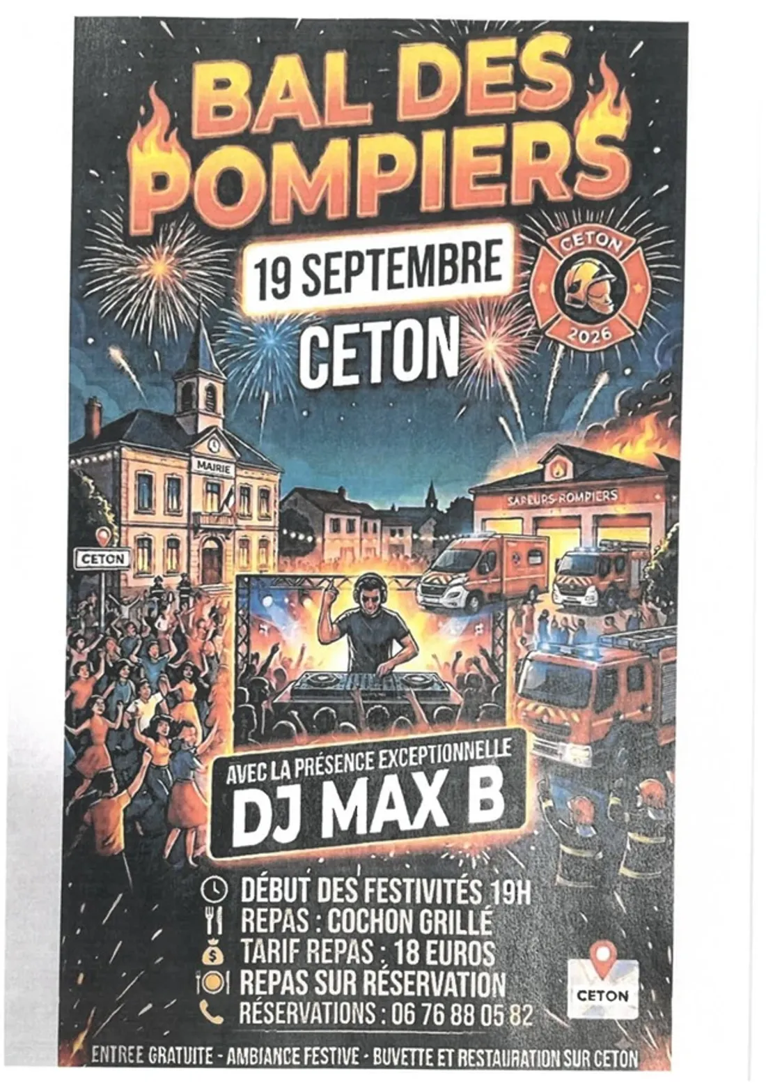 CETON (61) - Bal des pompiers et soirée cochon grillé