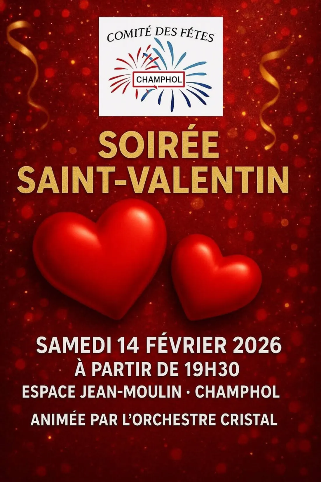 CHAMPHOL - Soirée Saint Valentin du comité des fêtes