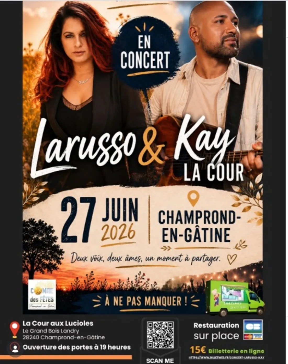 CHAMPROND-EN-GÂTINE - Concert : Larusso & Kay La Cour