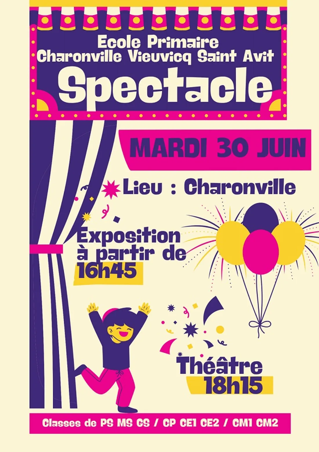 CHARONVILLE - Spectacle de l'école primaire