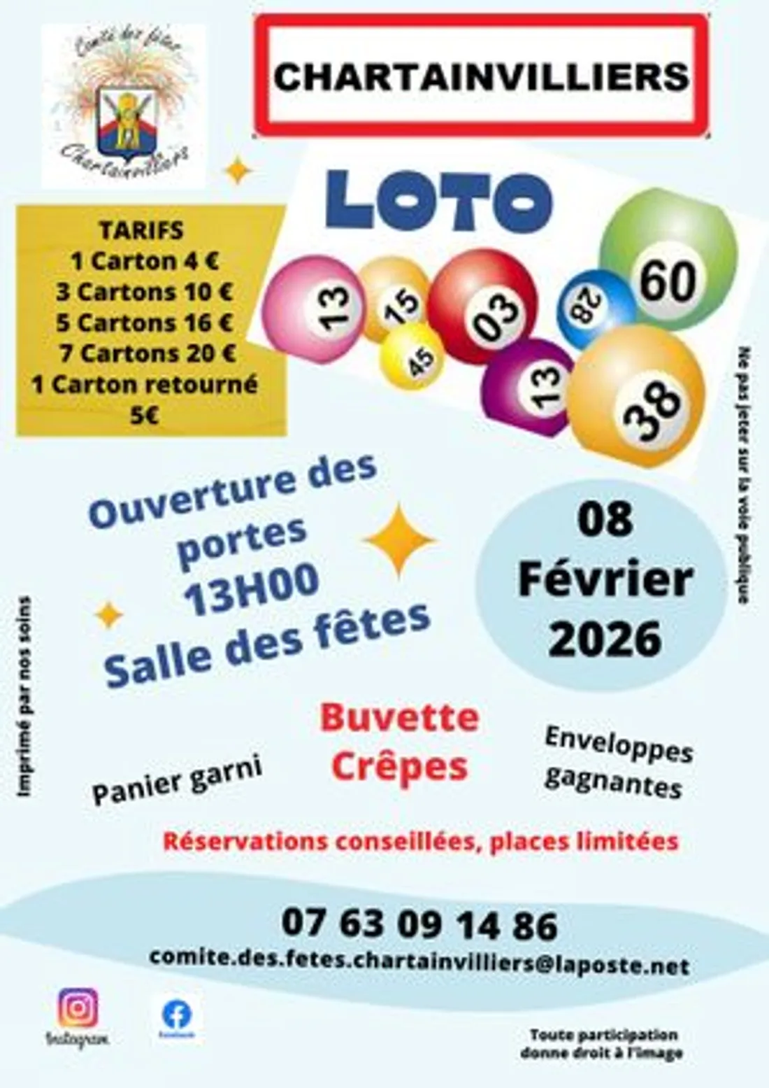 CHARTAINVILLIERS - Loto du comité des fêtes