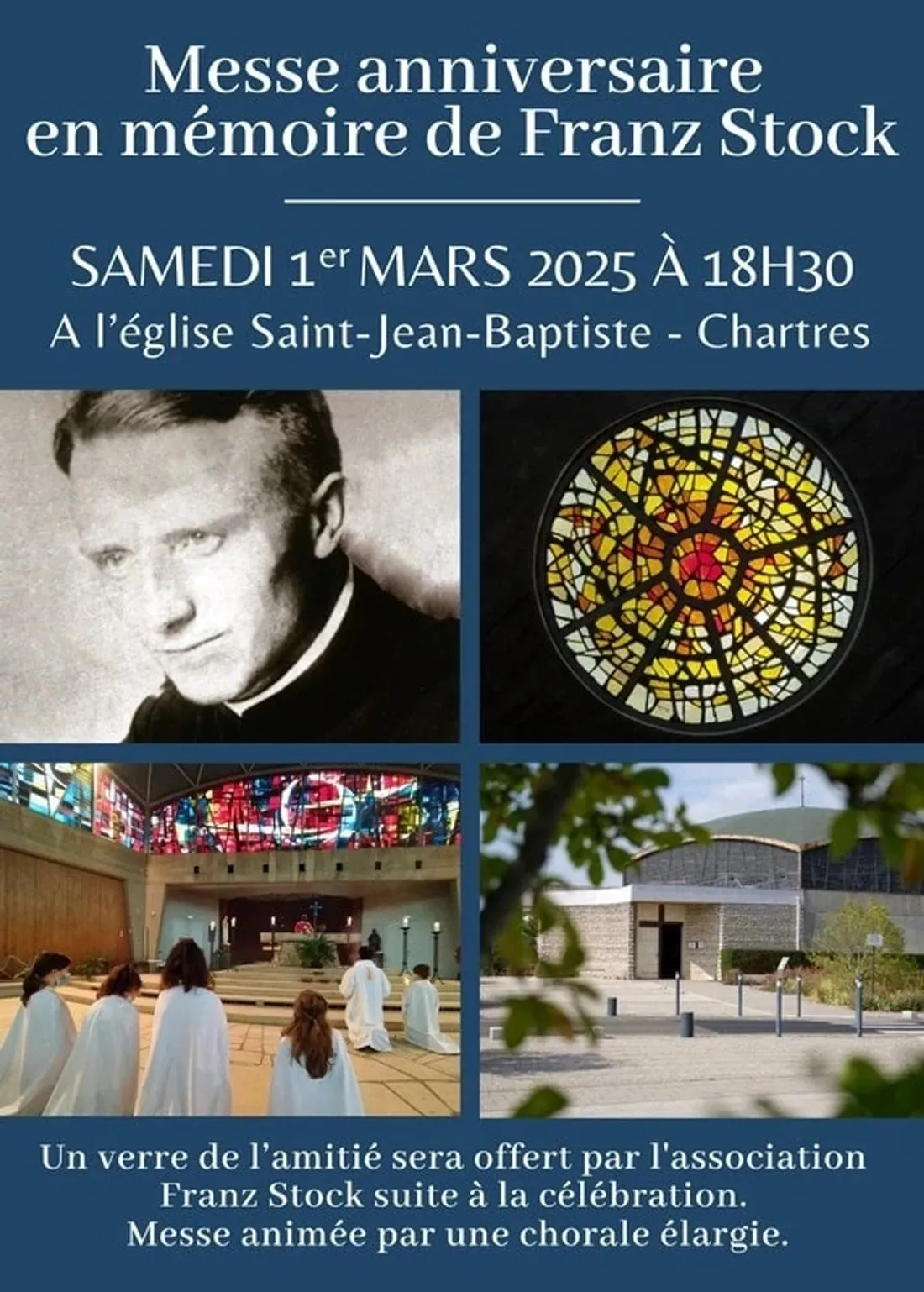CHARTRES - Messe anniversaire en mémoire de Franz Stock