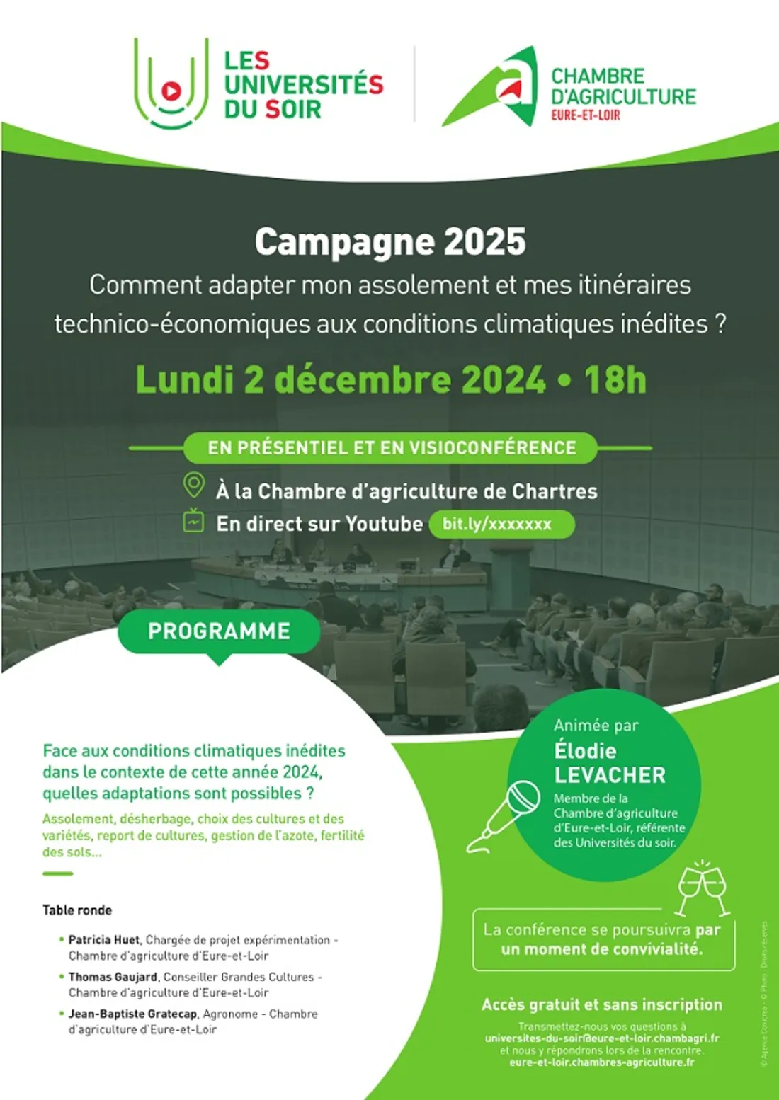 CHARTRES - Les Universités du Soir : Comment adapter mon assolement 