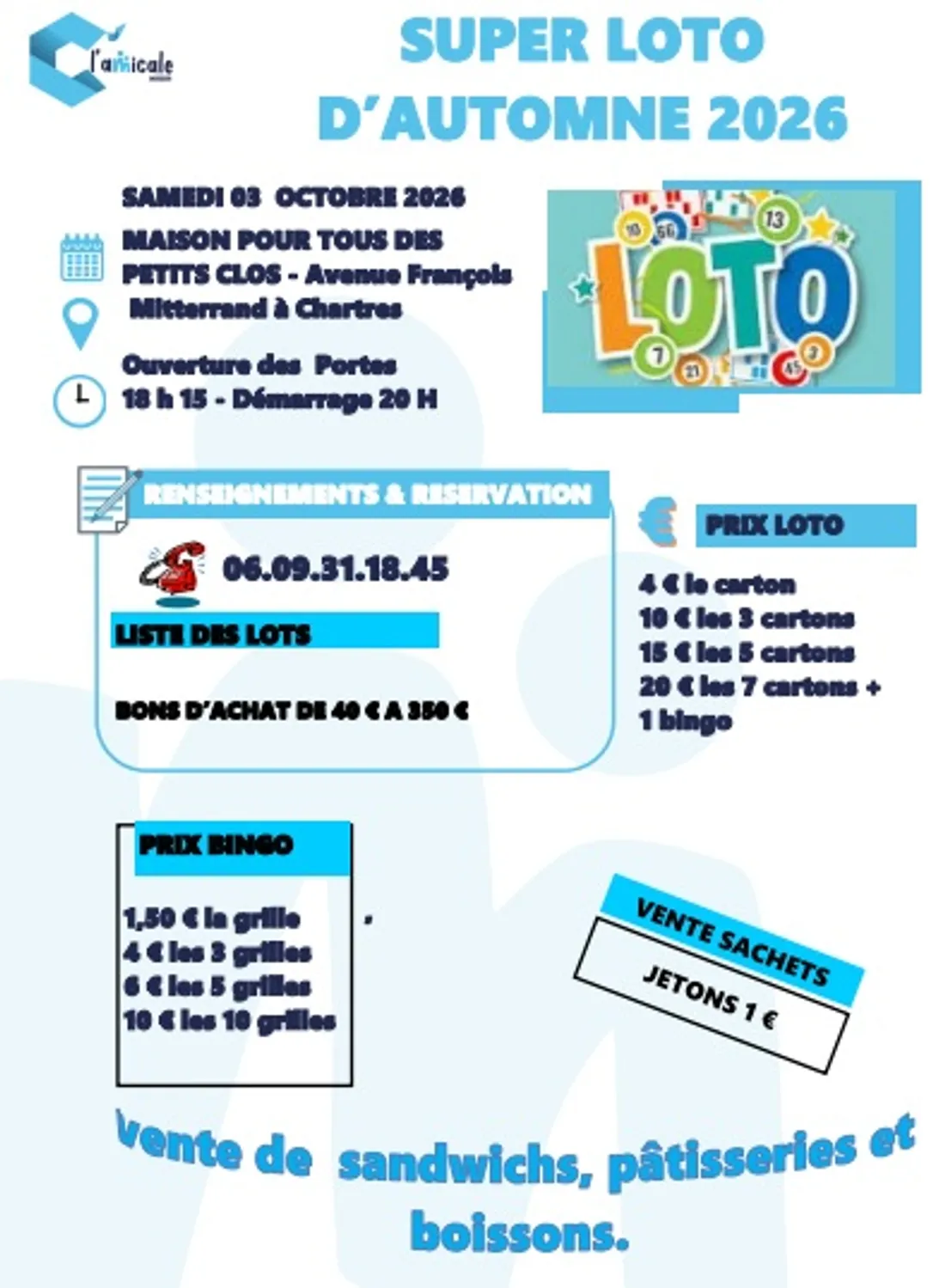 CHARTRES - Loto de l'AEMCCM