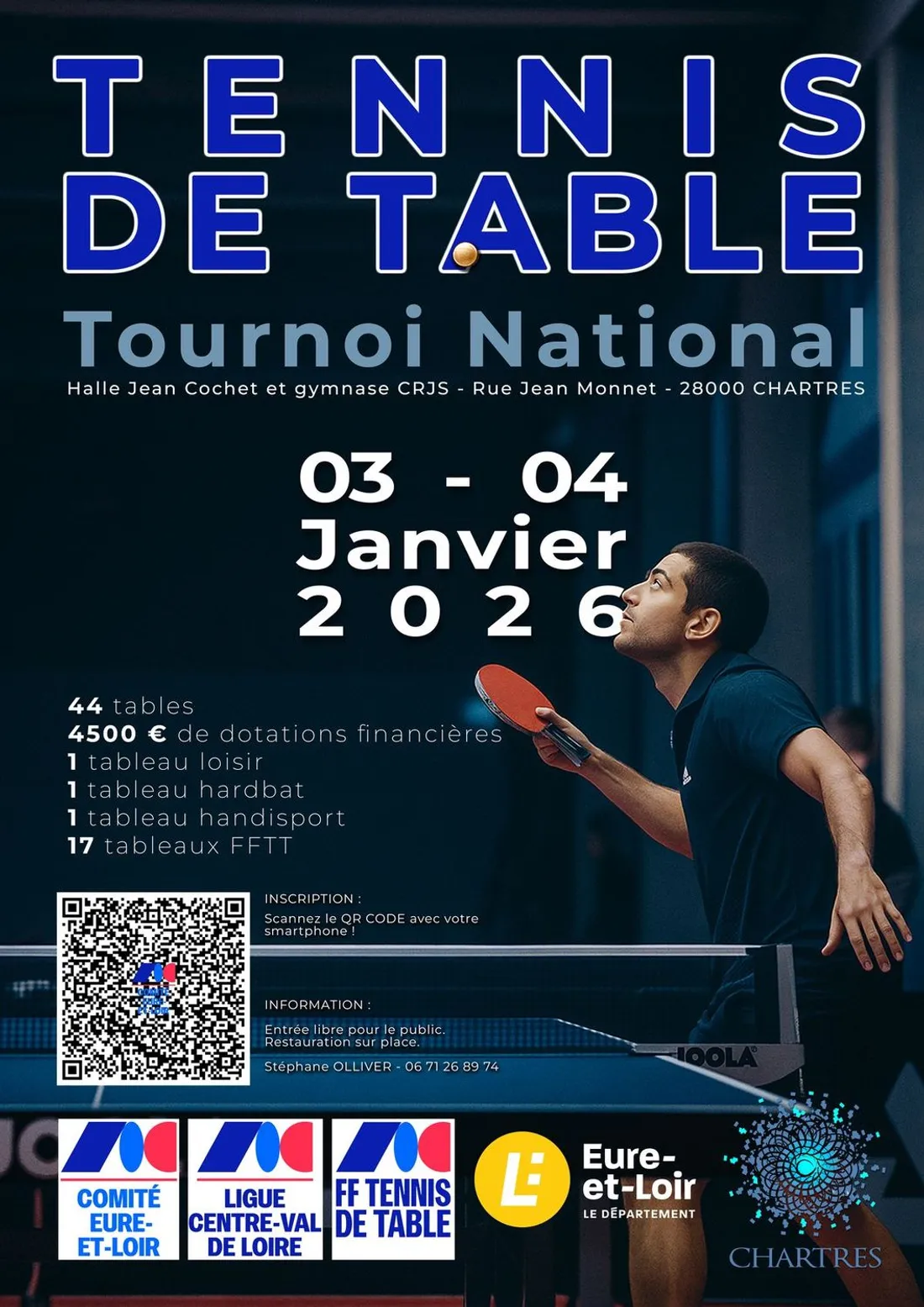 CHARTRES - Tournoi national de tennis de table