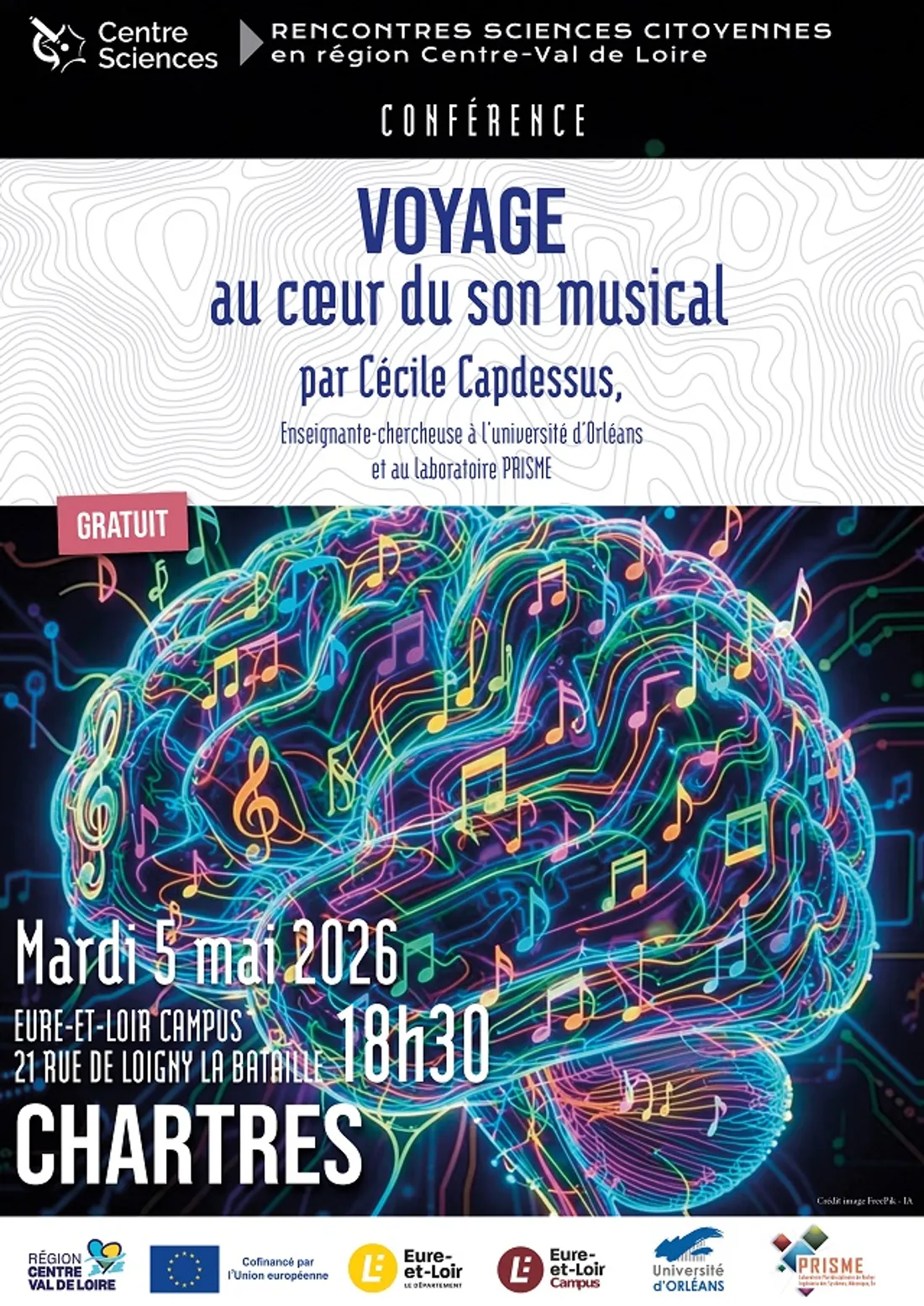CHARTRES - Conférence : Voyage au cœur du son musical