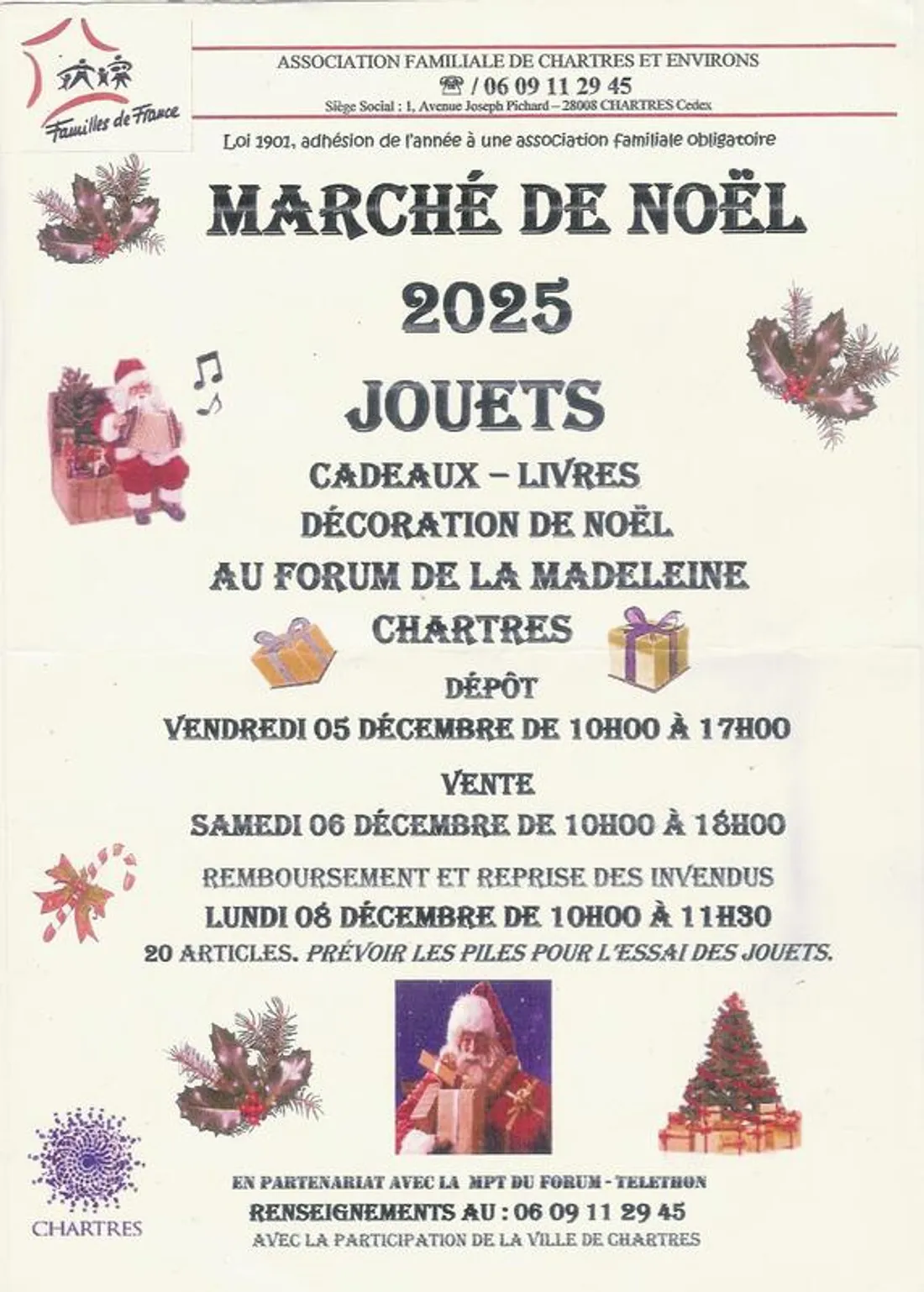CHARTRES - Marché de Noël de l'Association Familiale