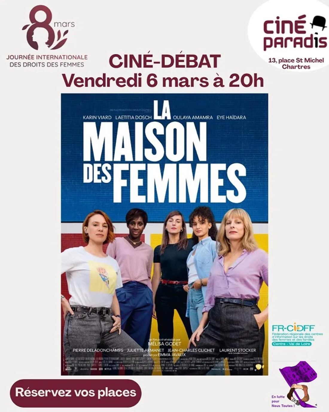CHARTRES - Ciné débat : La maison des femmes