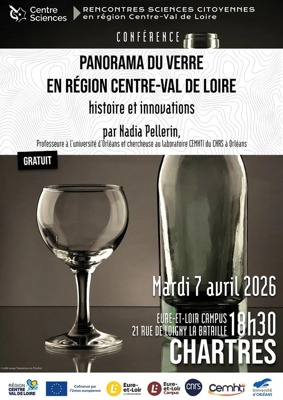 CHARTRES - Conférence : Panorama du verre en région Centre-Val de Loire : histoire et innovations