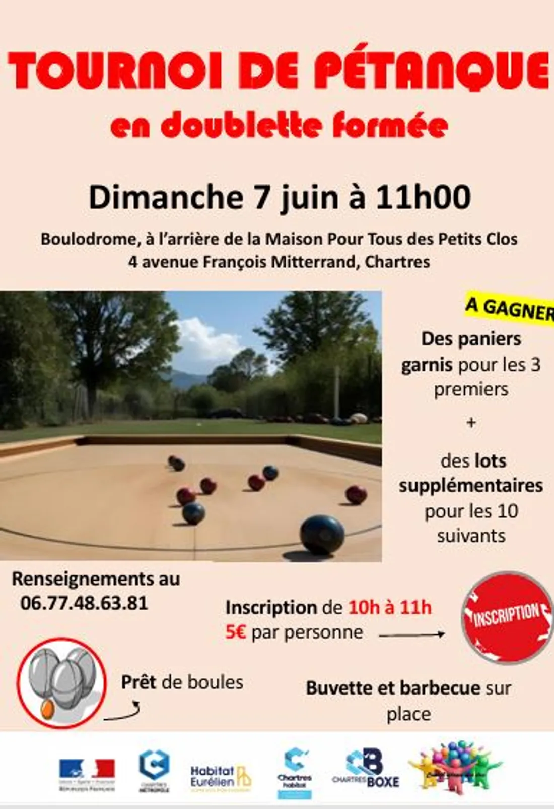 CHARTRES - Tournoi de pétanque