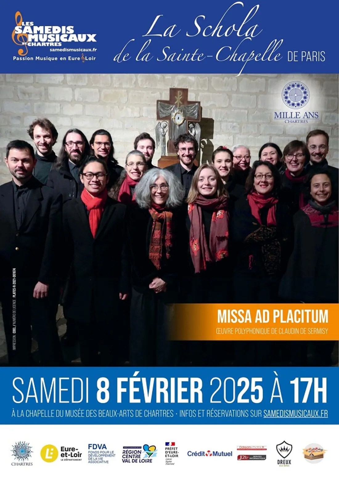 CHARTRES - Concert : Missa Ad Placitum de Claudin de Sermisy, par La Schola de la Sainte-Chapelle