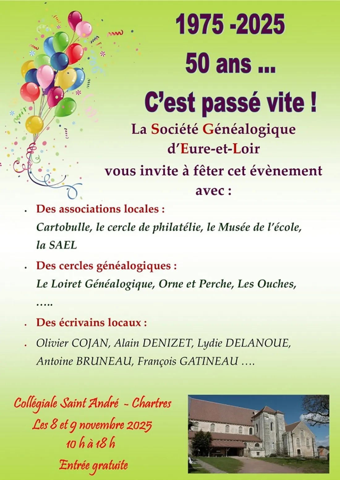 CHARTRES - La société généalogique d’Eure-et-Loir fête des 50 ans